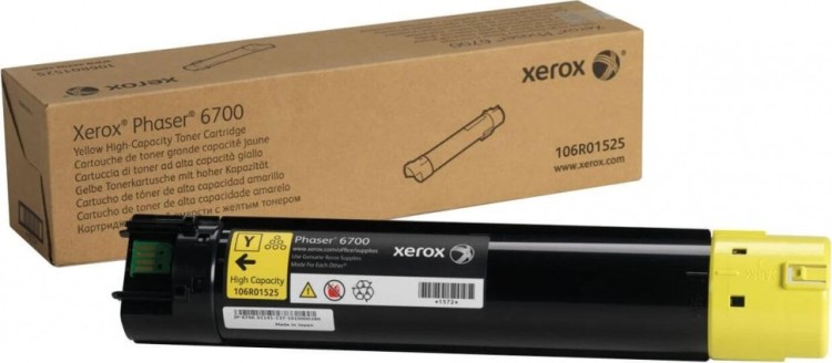 Картридж Xerox 106R01525 оригинальный для Xerox Phaser 6700, yellow, увеличенный (12000 страниц)