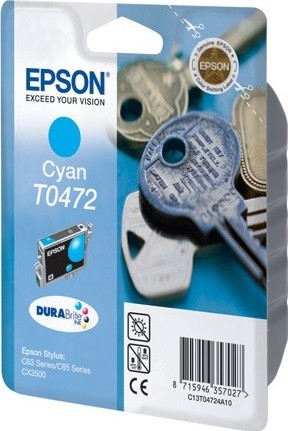 Картридж струйный Epson оригинальный T0472 Epson ST C63/65 голубой C13T04724A10 Картридж струйный Epson оригинальный T0472 Epson ST C63/65 голубой C13T04724A10
