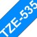 Кассета с лентой для печати наклеек Brother оригинальная TZE-535 (TZe535) для P-Touch, лента 12мм*8м, белый на синем