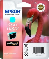 Картридж струйный Epson оригинальный C13T08724010 T0872 для Stylus Photo R1900 (голубой) (cons ink)