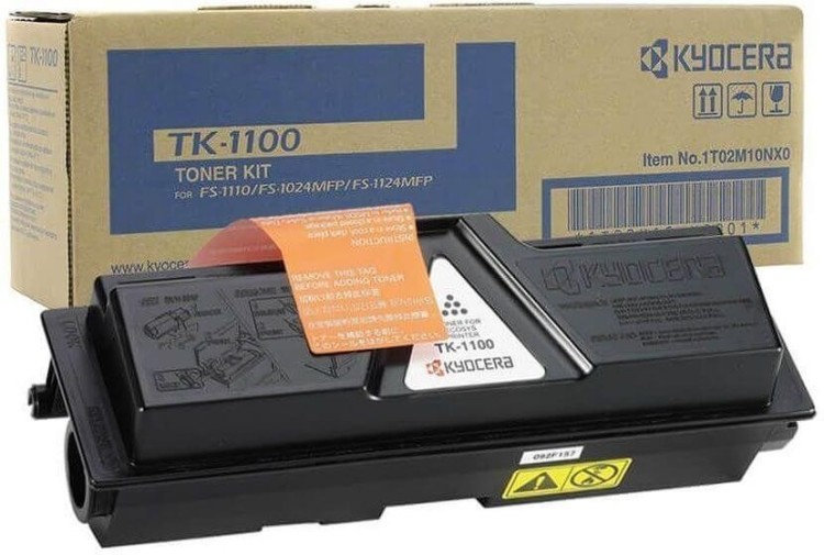 Картридж Kyocera TK-1100 (1T02M10NX0) оригинальный для принтеров FS-1110/FS-1024MFP/FS-1124MFP, 2100 страниц