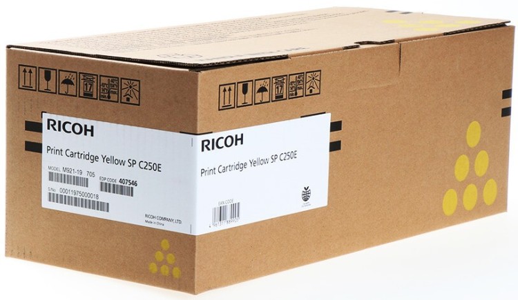 Картридж Ricoh SP C250E (407546) оригинальный для Ricoh SP C250DN/ C250SF, желтый, 1600 стр. Картридж Ricoh SP C250E (407546) оригинальный для Ricoh SP C250DN/ C250SF, желтый, 1600 стр.