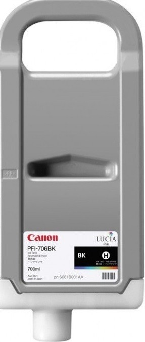 Картридж струйный Canon PFI-706 BK для принтеров iPF8400SE/ 8400S/ 8400/ 9400S/ 9400, 700 мл Картридж струйный Canon PFI-706 BK для принтеров iPF8400SE/ 8400S/ 8400/ 9400S/ 9400, 700 мл