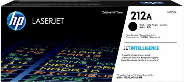Картридж HP 212A (W2120A) оригинальный для принтеров CLJ Enterprise M554/ M555/ M578, черный, 5500 страниц