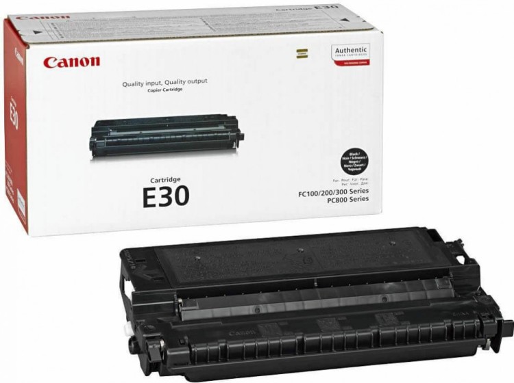 Картридж Canon E-30 1491A003 оригинальный для принтеров FC-100/ FC-108/ FC-128/ FC-200/ FC-208/ FC-220/ FC-228/ FC-230/ FC-300/ FC-310/ FC-330/ FC-336/ FC-500/ FC-530/ FC-700/ FC-740/ FC-750/ FC-770/ FC-800/ FC-860/ FC-890/ FC-900 black, 4000 страниц