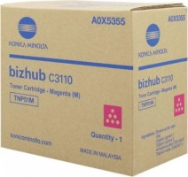 Картридж Konica-Minolta TNP-51M (A0X5355) оригинальный для принтеров bizhub C3110, пурпурный, 5000 стр.