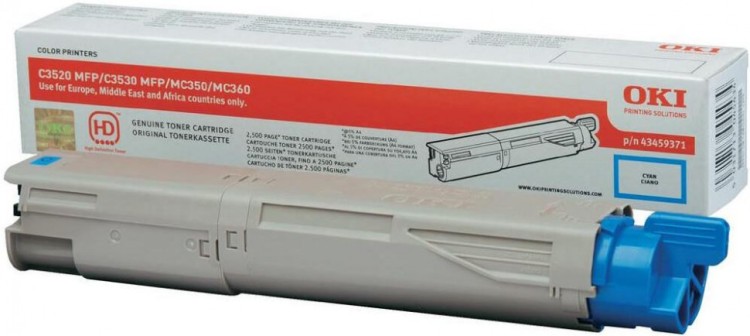 Картридж OKI (43459375/43459371) оригинальный для принтеров MC350/ MC360/ C3520/ C3530, голубой, 2500 стр. Картридж OKI (43459375/43459371) оригинальный для принтеров MC350/ MC360/ C3520/ C3530, голубой, 2500 стр.