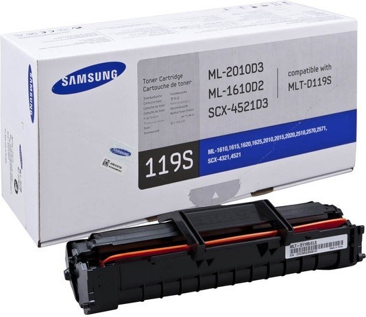 Картридж Samsung MLT-D119S (SU864A) оригинальный для принтера Samsung ML-1615/ ML-2015/ SCX-4521, черный, (3000 стр.)