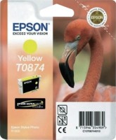 Картридж струйный Epson оригинальный C13T08744010 для Stylus Photo R1900 (желтый) (cons ink)