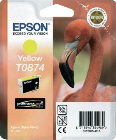 Картридж струйный Epson оригинальный C13T08744010 для Stylus Photo R1900 (желтый) (cons ink) Картридж струйный Epson оригинальный C13T08744010 для Stylus Photo R1900 (желтый) (cons ink)
