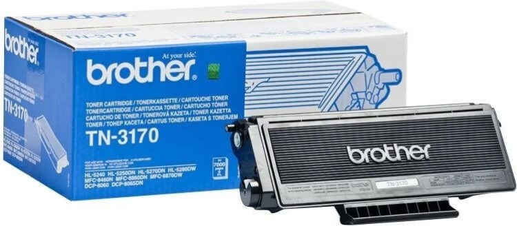 Картридж лазерный Brother TN-3170 (TN3170) оригинальный для принтеров HL-5200/ HL-5240/ HL-5250/ HL-5270/ HL-5280 DCP-8060/ DCP-8065 MFC-8460/ MFC-8860/ MFC-8870 black (7 000 стр.)