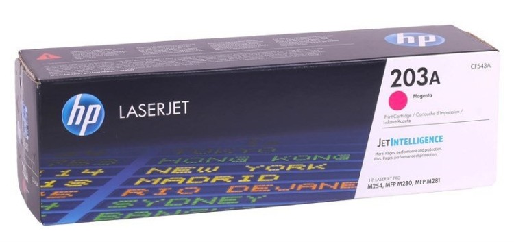 Картридж HP CF543A (203A) оригинальный для принтеров Color LaserJet Pro M254/ M280/ M281 пурпурный, 1300 страниц Картридж HP CF543A (203A) оригинальный для принтеров Color LaserJet Pro M254/ M280/ M281 пурпурный, 1300 страниц