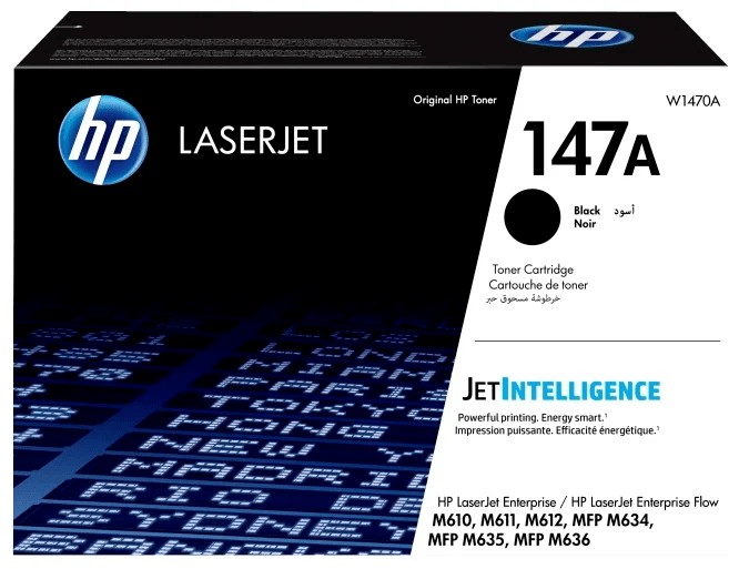 Картридж HP 147A (W1470A) оригинальный для принтеров LaserJet Enterprise M611dn / M612dn/ M636z/ M635z, черный, 10500 стр.
