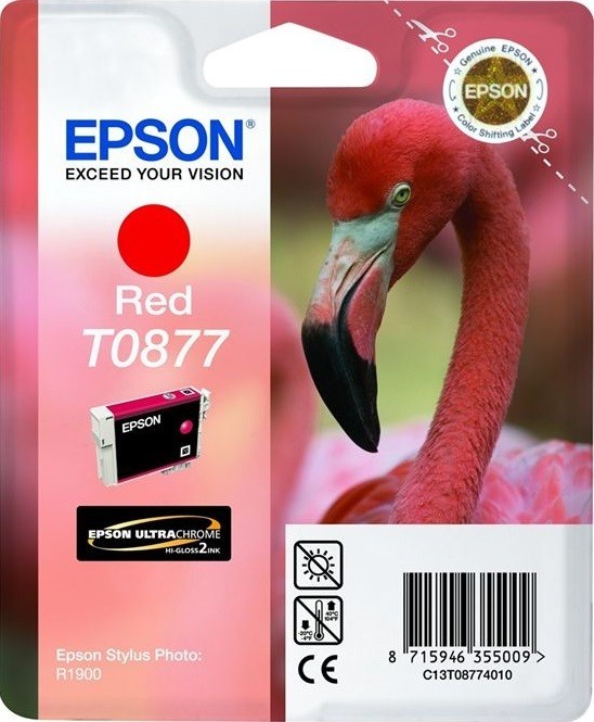 Картридж струйный Epson оригинальный C13T08774010 T0877 для Stylus Photo R1900 (красный) (cons ink) Картридж струйный Epson оригинальный C13T08774010 T0877 для Stylus Photo R1900 (красный) (cons ink)