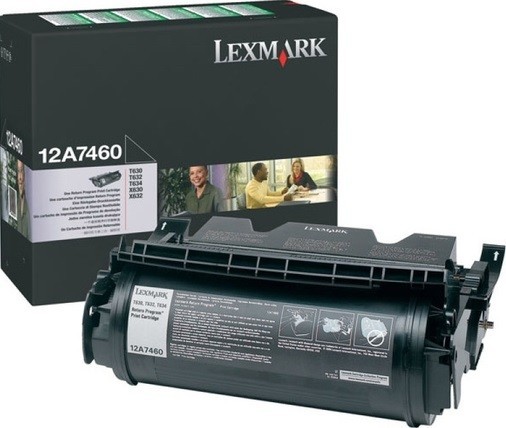 Картридж лазерный Lexmark 12A7460 для принтеров T63x, черный, 5000 стр.