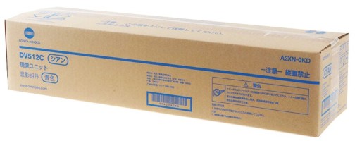 Блок девелопера Konica-Minolta DV-512C (DV512C/ A2XN0KD/ A2XN-0KD) оригинальный для Konica-Minolta bizhub C224/ C224e/ C284/ C364/ C454/ C554, голубой, 600 000 стр.