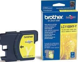 Картридж струйный Brother оригинальный LC-1100HYY (DCP-6690CW/MFC-5890CN/6490CW/6890CDW) Yellow (750 стр)