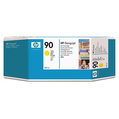 Картридж HP 90 (C5065A) оригинальный для принтеров Designjet 4000/ 4000ps/ 4500/ 4500p, желтый, 225 мл