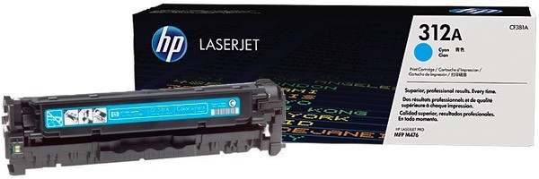 Картридж HP CF381A (312A) оригинальный для принтеров Color LaserJet Pro M476dn/ M476dw/ M476nw cyan, 2700 страниц