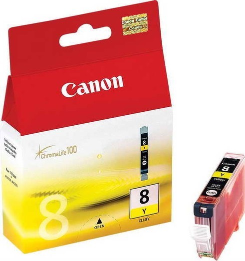 Картридж струйный Canon CLI-8Y для принтеров Canon 4200/ 5200/ MP500/ MP800,  490 стр.
