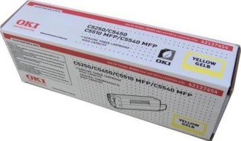 Картридж OKI (42127492/42127454) оригинальный для принтеров C5250/ C5450/ C5510MFP/ C5540MFP, жёлтый, 5000 стр.