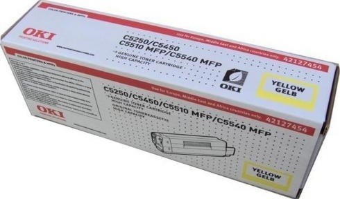 Картридж OKI (42127492/42127454) оригинальный для принтеров C5250/ C5450/ C5510MFP/ C5540MFP, жёлтый, 5000 стр. Картридж OKI (42127492/42127454) оригинальный для принтеров C5250/ C5450/ C5510MFP/ C5540MFP, жёлтый, 5000 стр.