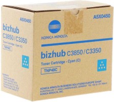 Картридж Konica-Minolta TNP48C/ TNP-48C/ A5X0450 оригинальный для Konica-Minolta bizhub C3350/ C3850, голубой, 10000 страниц