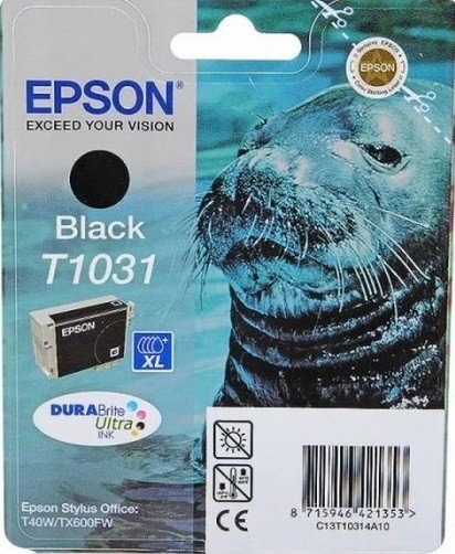 Картридж струйный Epson оригинальный C13T10314A10 T1031 для Stylus T40W/TX600FW (black)