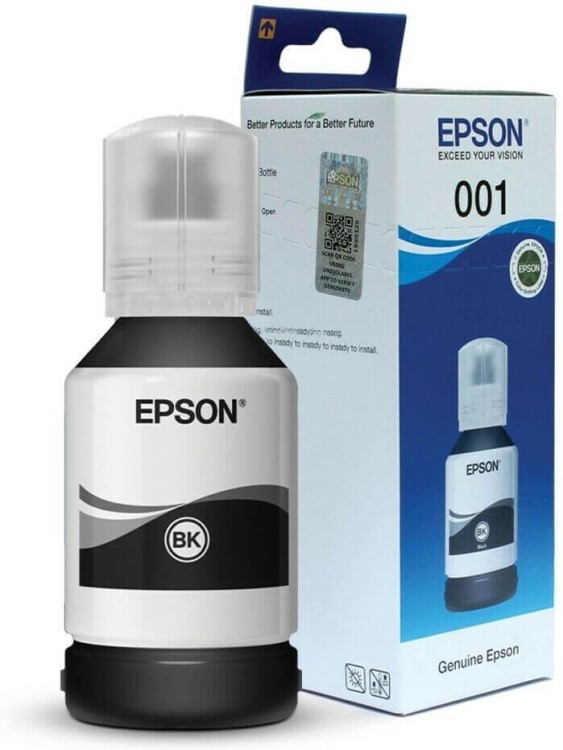 Чернила Epson C13T03Y100 (001 Black) EcoTank оригинальные для Epson L4150/ L4160/ L6160/ L6170/ L6190, чёрный, 127мл