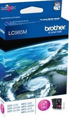 Картридж струйный Brother оригинальный LC-985M (MFC-J265W/DCP-J125/J315W) Magenta (260стр)