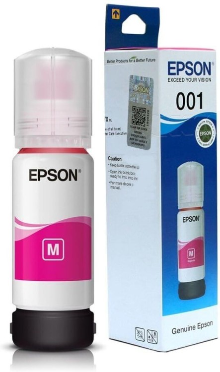 Чернила Epson C13T03Y300 (001 Magenta) EcoTank оригинальные для Epson L4150/ L4160/ L6160/ L6170/ L6190, пурпурный, 70мл