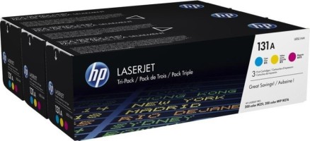Набор картриджей HP U0SL1AM (CF211A+CF212A+CF213A) (131A) оригинальный для принтеров Color LaserJet Pro 200 M251/ MFP M276, 3*1800 страниц