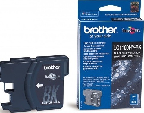 Картридж струйный Brother оригинальный LC-1100HYBK (DCP-6690CW/MFC-5890CN/6490CW/6890CDW) Black (900 стр)