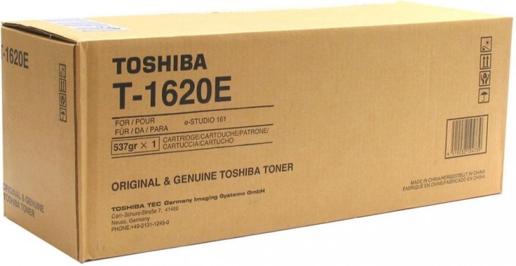 Картридж Toshiba T-1620E (6B000000131) оригинальный для Toshiba E-Studio 161, чёрный, 16000 стр.