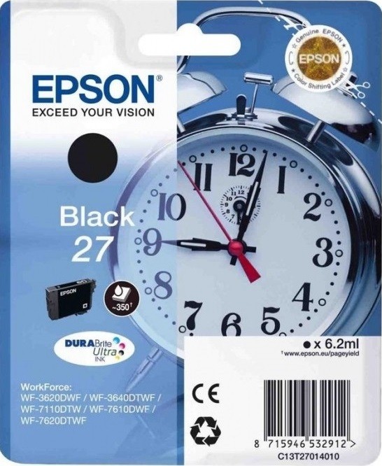 Картридж струйный Epson оригинальный C13T27014020 / C13T27014022 I/C Black WF7110/7610 (cons ink)