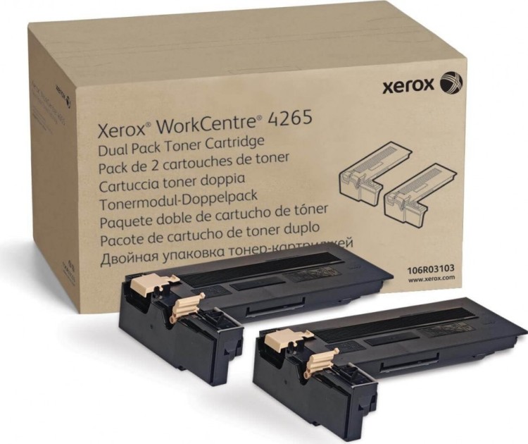 Картриджи Xerox 106R03103 оригинальные для Xerox WorkCentre 4265, увеличенные (2x25 000стр.) Картриджи Xerox 106R03103 оригинальные для Xerox WorkCentre 4265, увеличенные (2x25 000стр.)