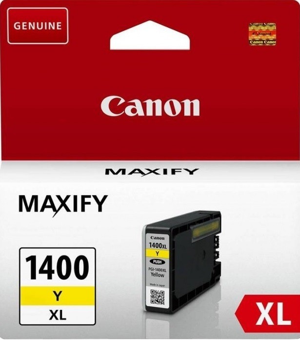 Картридж струйный Canon PGI-1400XL Y для принтеров MAXIFY МВ2040 и МВ2340,  1000 стр.