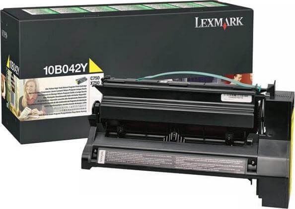 Картридж лазерный Lexmark 10B042Y для принтеров C750/ X750, желтый, 15000 стр.