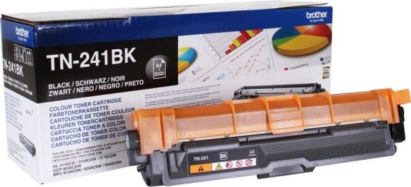 Картридж лазерный Brother TN-241Bk (TN241Bk) оригинальный для принтеров HL-3140CW/ HL-3170СDW/ DCP-9020CDW/ MFC-9330CDW black (2 500 стр.)