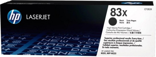 Картридж HP CF283X (83X) оригинальный для принтеров LaserJet Pro M201/ MFP M225 black, 2200 страниц
