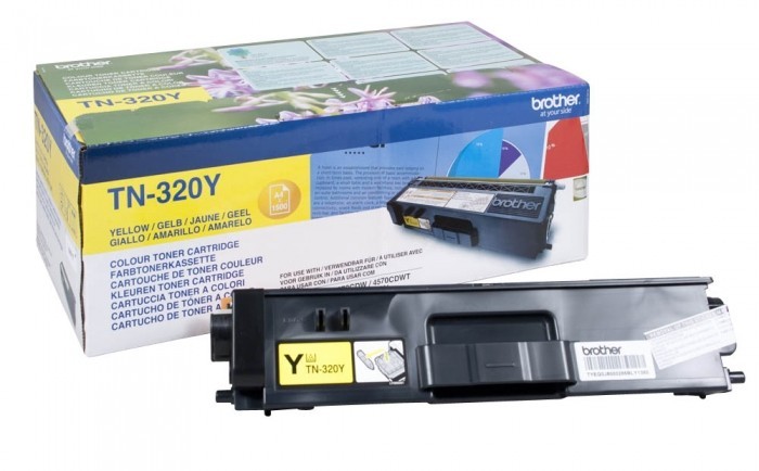 Картридж лазерный Brother TN-320Y (TN320Y) оригинальный для принтеров HL-4150CDN/ MFC-9465CDN yellow (1 500 стр.)