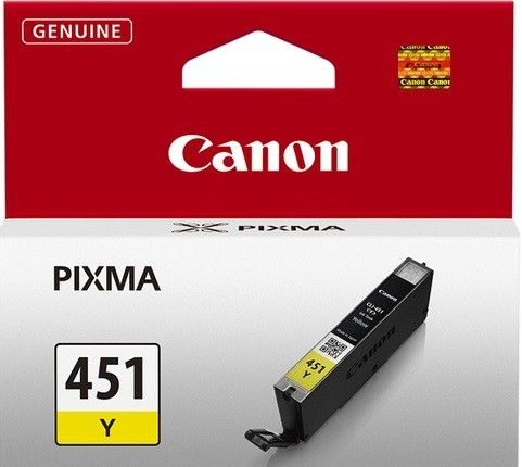 Картридж струйный Canon CLI-451Y для принтеров PIXMA iP7240/ MG6340/ MG5440, 7 мл