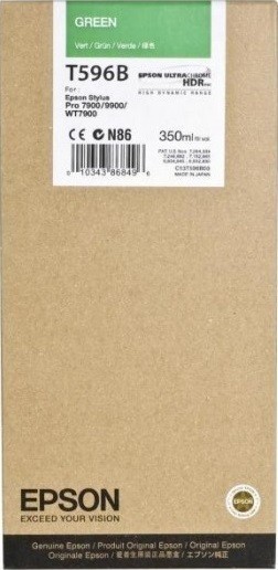 Картридж струйный Epson оригинальный C13T596B00 SP 7900 / 9900 : Green 350 ml Картридж струйный Epson оригинальный C13T596B00 SP 7900 / 9900 : Green 350 ml