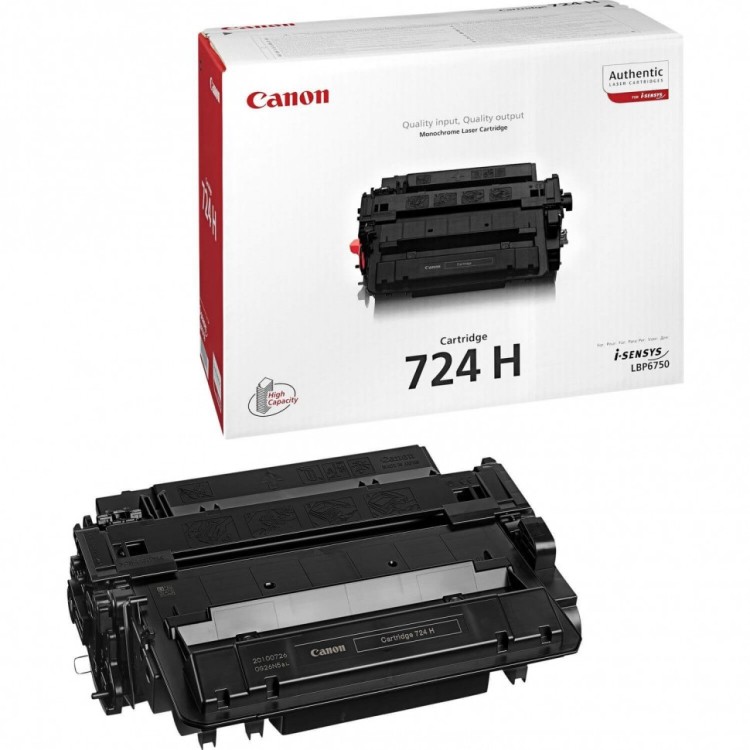 Тонер-картридж Canon 724H для принтеров LBP 6750dn, черный, 12500 стр.