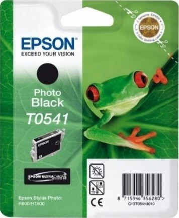 Картридж струйный Epson оригинальный C13T05414010 T0541 для Stylus Photo R800 (черный-photo black) (cons ink)