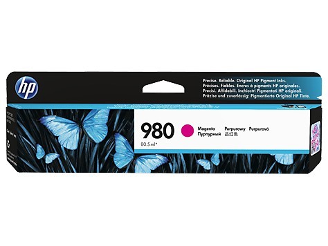 Картридж оригинальный HP 980 (D8J08A) для Officejet Enterprise Color X585/ X555, пурпурный, 6600 стр.