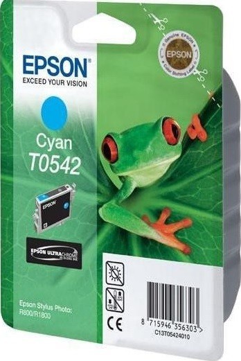 Картридж струйный Epson оригинальный C13T05424010 T0542 для Stylus Photo R800 (голубой) (cons ink)