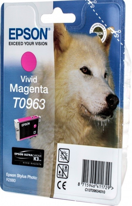 Картридж струйный Epson оригинальный C13T09634010 T0963 для R2880 (Vivid Magenta) (cons ink) Картридж струйный Epson оригинальный C13T09634010 T0963 для R2880 (Vivid Magenta) (cons ink)