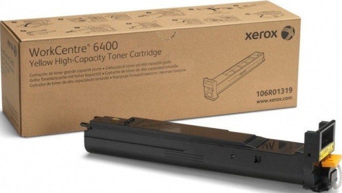 Картридж Xerox 106R01319 оригинальный для принтера Xerox WorkCentre 6400, yellow, увеличенный (14000 страниц)