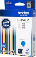 Картридж струйный Brother оригинальный LC525XLC (DCP-J100/J105/J200) Cyan (1300стр)